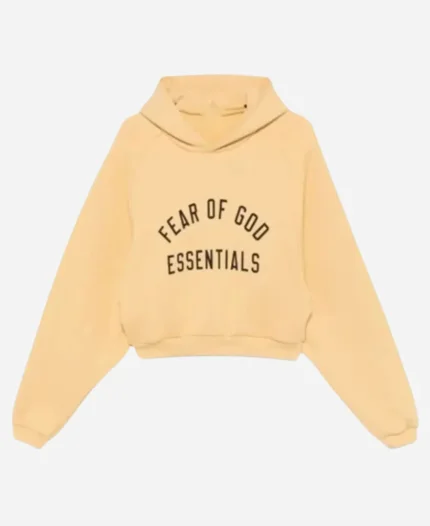 Fear Of God Essentials Cropped Pullover Hoodie