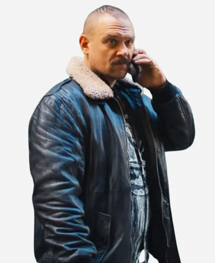 Florian Schmidtke Movie Sixty Minutes 2024 Winkler Black Shearling Jacket