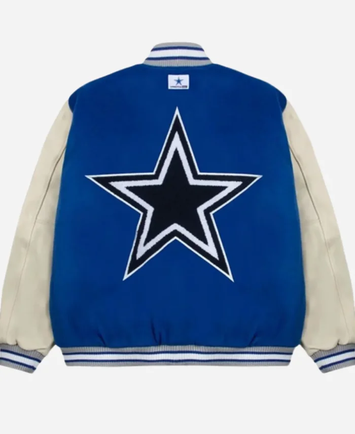 GOLF WANG Dallas Cowboys Blue Varsity Letterman Full-Snap Jacket