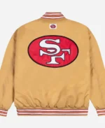 GOLF WANG San Francisco 49ers Satin Full-Snap Gold Bomber Jacket For Sale