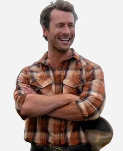 Glen Powell Twisters 2024 Plaid Shirt