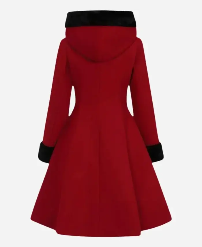 Hell Bunny Amaya Red & Black Coat For Womens