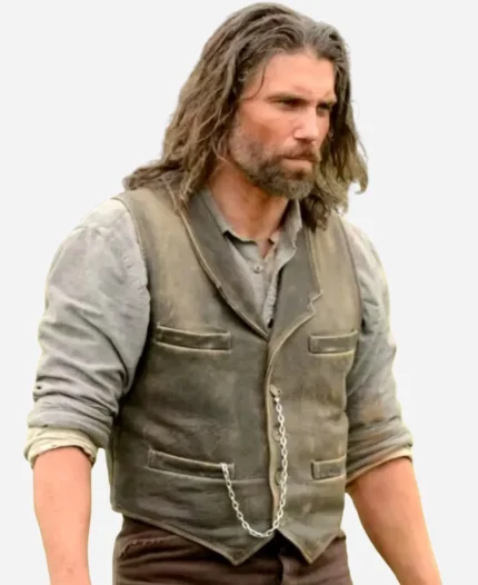 Hell on Wheels TV Series Cullen Bohannon Black Leather Vest