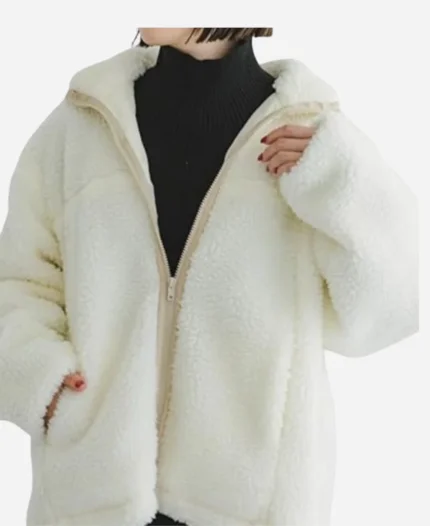 Hello, Love, Again 2024 Kathryn Bernardo White Sherpa Jacket