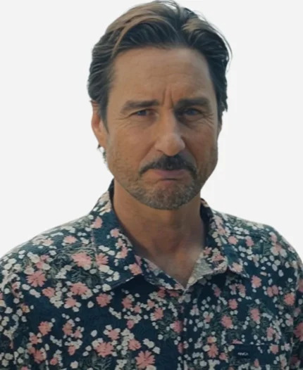 JD Campbell Tv-Series No Good Deed 2024 Luke Wilson Floral Printed Shirt