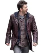 Jack O’Malley Movie Red One Chris Evans Brown Leather Jacket