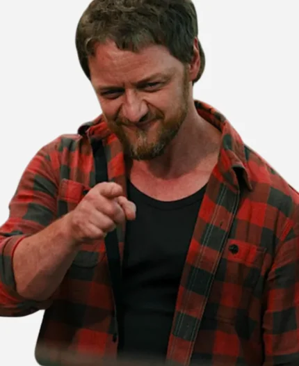 James McAvoy Movie Speak No Evil 2024 Paddy Red Plaid Shirt