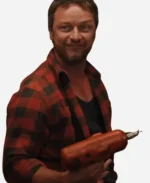 James McAvoy Speak No Evil 2024 Red Plaid Shirt