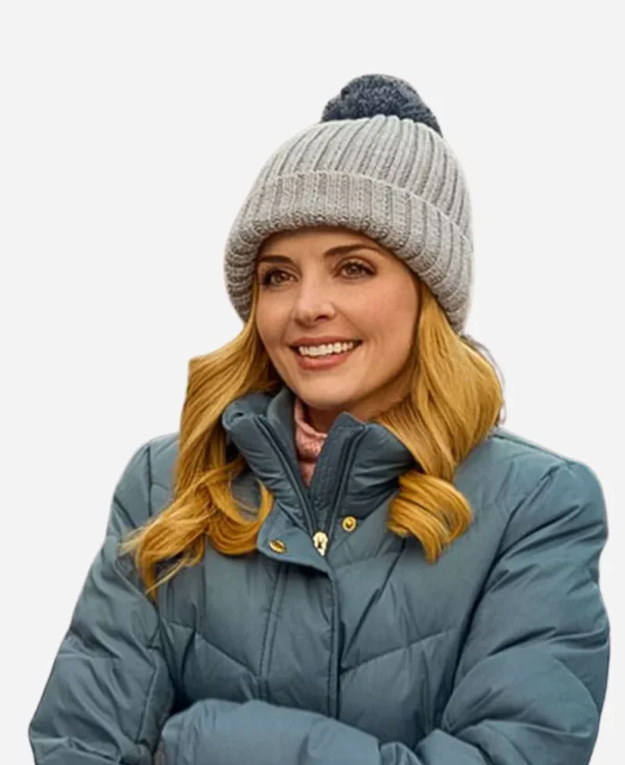 Jen Lilley Movie Snowkissed Kate Blue Puffer Jacket