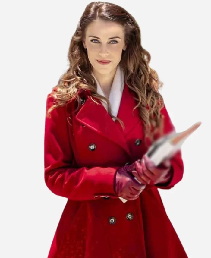 Jessica Lowndes Christmas At Pemberley Manor Red Coat