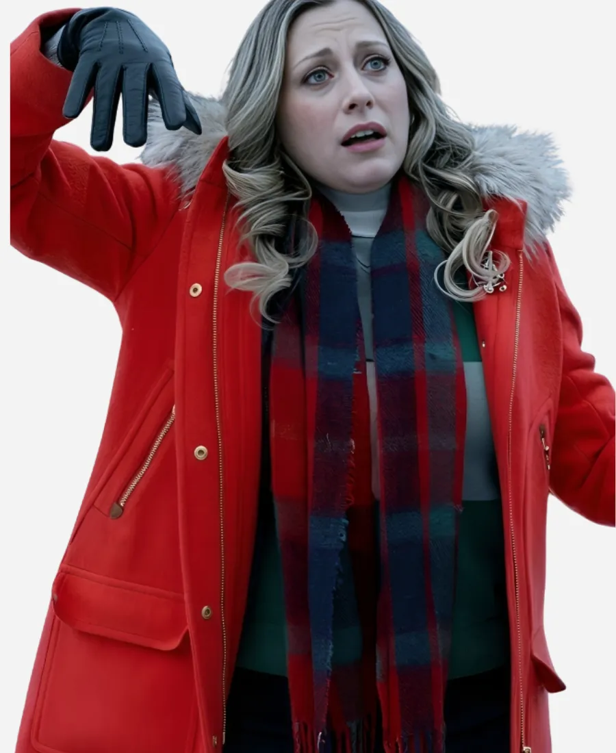 Just Like A Christmas Emily Wool Red Parka Jacket Marlie Collins Just Like A Christmas Emily Wool Parka Jacket