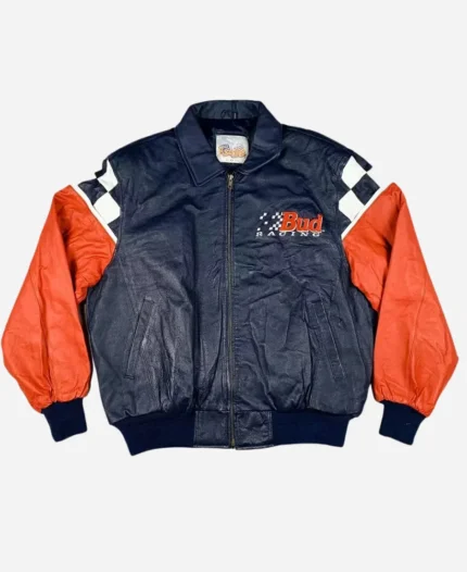 K-Pop Star Singer Rosé Vintage Bud Racing Leather Jacket For Sale