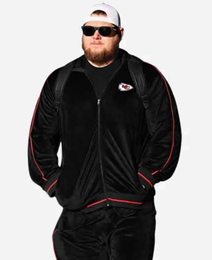 Kansas City Chiefs Black Velour Tracksuit