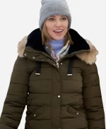 Ava Jensen A Royal Christmas Crush 2023 Katie Cassidy Parka Jacket
