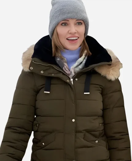 Ava Jensen A Royal Christmas Crush 2023 Katie Cassidy Parka Jacket
