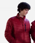 Katie Findlay The 5-Year Christmas Party Red Puffer Jacket