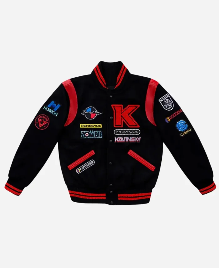 Kavinsky Reborn Varsity Black Jacket