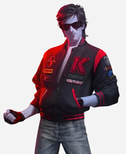 Kavinsky Reborn Varsity Bomber Jacket