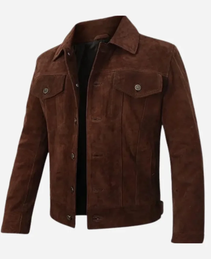Kevin Hart Brown Suede Leather Jacket