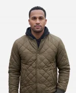 A Christmas Treasure Michael Xavier Quilted Olive Green Jacket