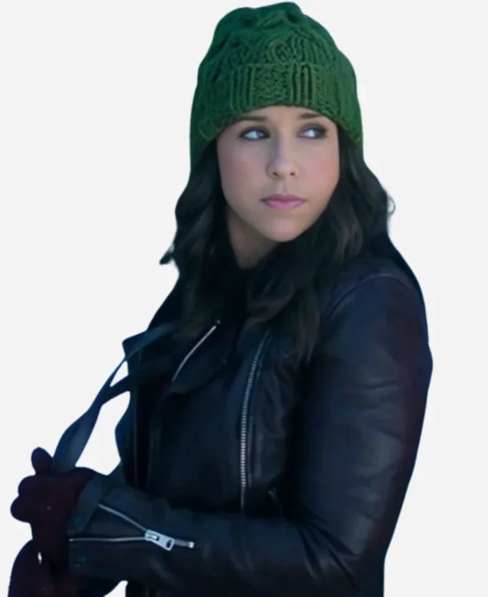 Lacey Chabert Hot Frosty 2024 Leather Jacket