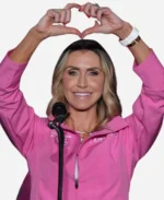 Lara Trump Pink Zipper Jacket For Womens