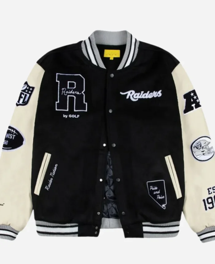 Las Vegas Raiders GOLF WANG Letterman Jacket