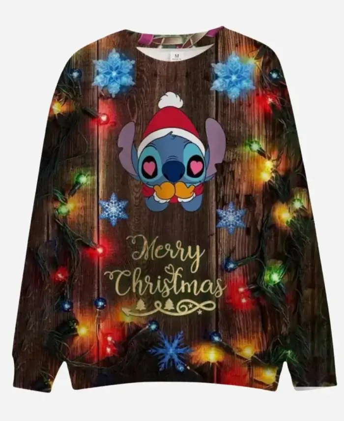 Lilo And Stitch Christmas Brown Sweatshirt