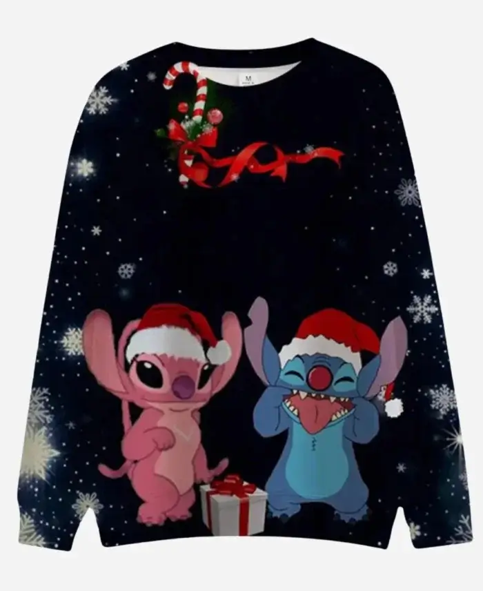 Lilo And Stitch Christmas Navy Blue Sweatshirt