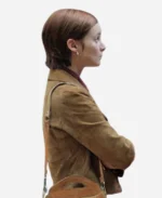 Lola Petticrew Tv Series Say Nothing Season 01 Dolours Price Brown Suede Leather Jacket