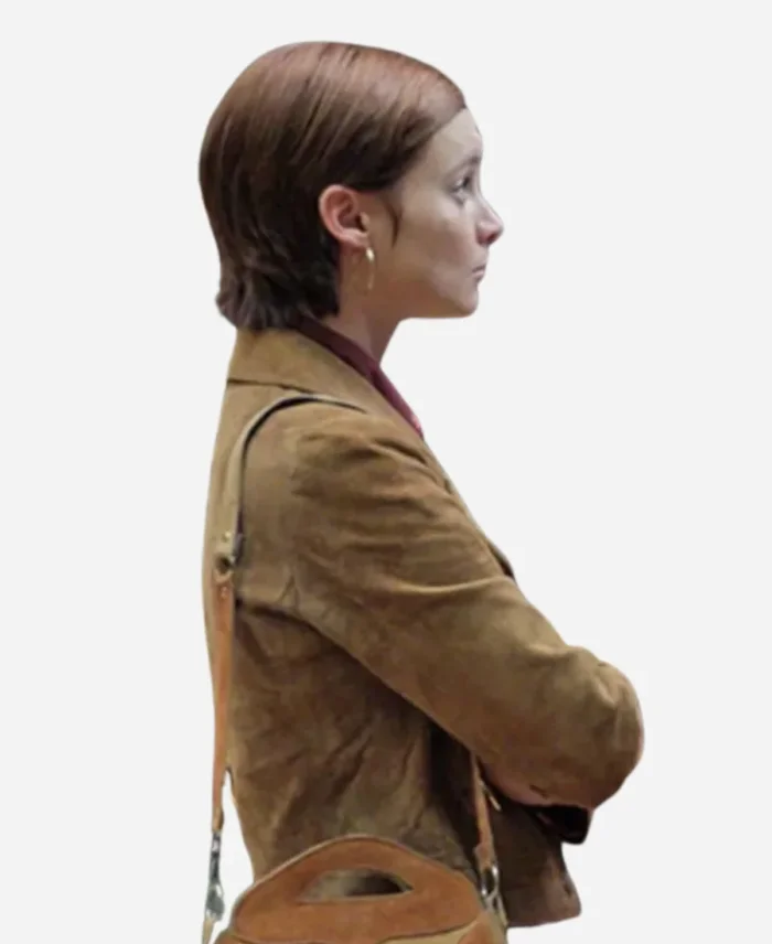 Lola Petticrew Tv Series Say Nothing Season 01 Dolours Price Brown Suede Leather Jacket