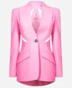 Lorna Crane TV Series The Lincoln Lawyer Season 03 Becki Newton Pink Cutout Blazer For Womens