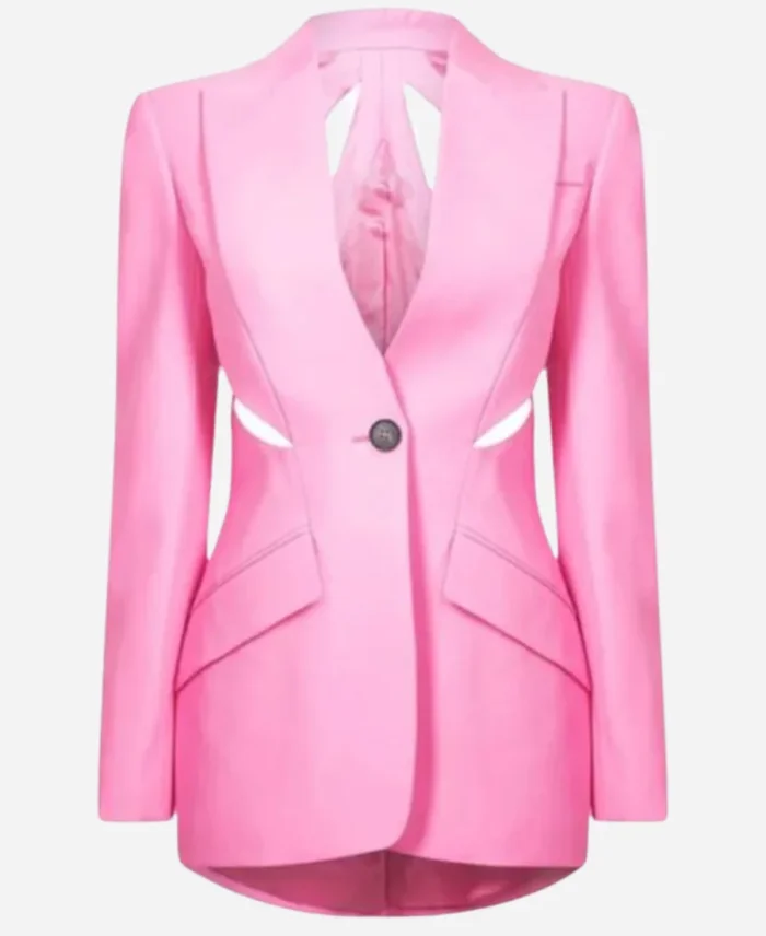 Lorna Crane TV Series The Lincoln Lawyer Season 03 Becki Newton Pink Cutout Blazer For Womens