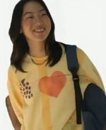 Madison Hu The Brothers Sun 2024 Yellow Printed Sweatshirt