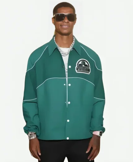 Marcus Rashford Rocks LV Green Bomber Jacket For Sale