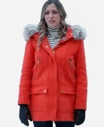 Just Like A Christmas Emily Wool Red Parka Jacket