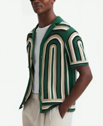 Matt Willis Love Is Blind UK 2024 Green Crochet Shirt