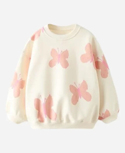 Maya TV-Series Poppas House Season 01 River Blossom Pink Butterfly Print Sweater