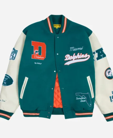 Miami Dolphins GOLF WANG Letterman Jacket