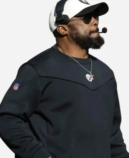 Mike Tomlin Steelers Black Fleece Pullover Sweatshirt For Unisex