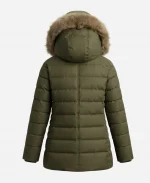 Katie Cassidy A Royal Christmas Olive Green Crush Jacket