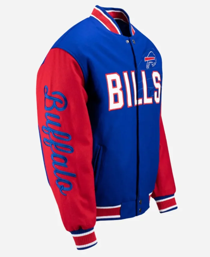 NFL Buffalo Bills Blue and Red Varsity Wool Jacket