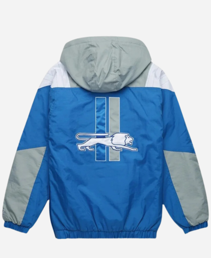 NFL Detroit Lions Quarter Blue And Grey Zip-Up Jacket