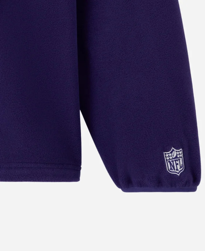 NFL X OVO Baltimore Ravens Quarter Zip Mock Neck Fleece For Sale