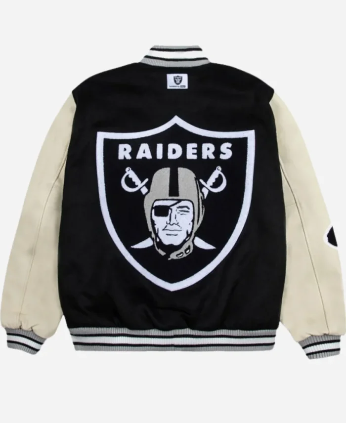 Nation Las Vegas Raiders Letterman Full-Snap Jacket For Sale