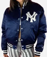  New York Yankeesn 90s Blue Bomber Jacket For Sale