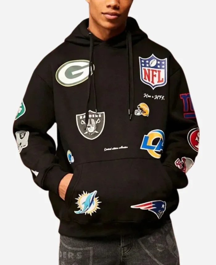 Nfl Multi Team Badge Oversized Pullover Hoodie