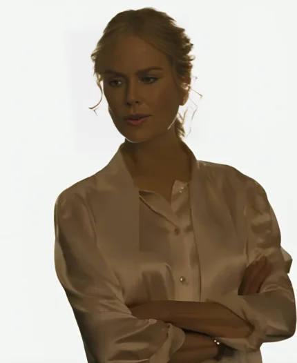 Nicole Kidman Special Ops Lioness S2 Kaitlyn Meade White Silk Shirt 