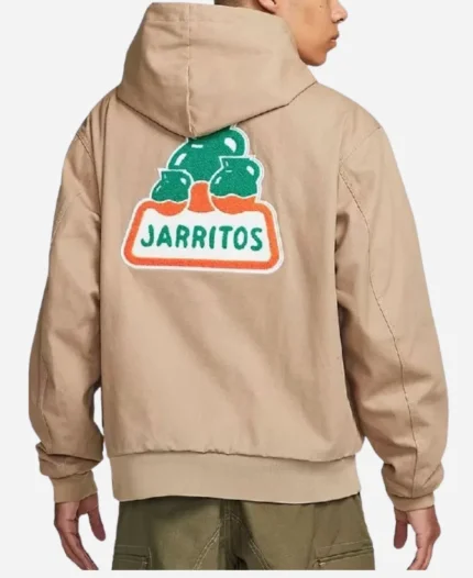 Nike SB x Jarritos Brown Fleece Zip-Up Hoodie For Sale