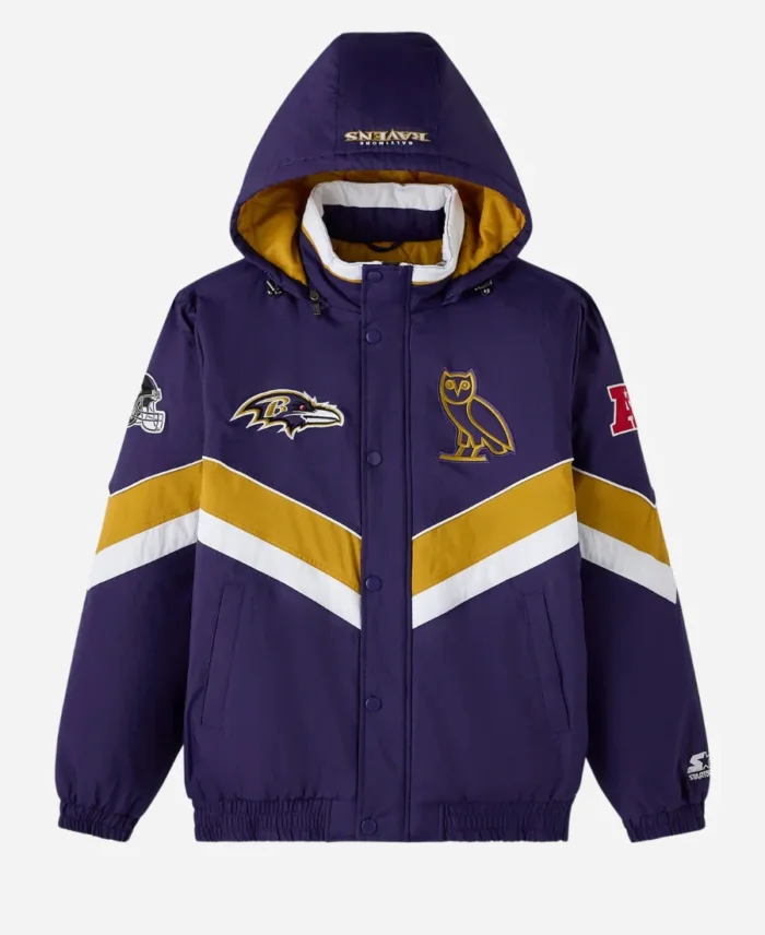 OVO BALTIMORE RAVENS 49ers sideline puffer jacket